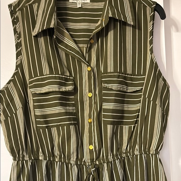 Speed Limit MPH Green Striped Mini Dress size 2X - Picture 3 of 5